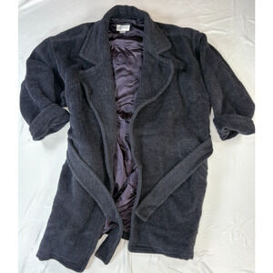 Emanuel Ungaro Wool Wrap Coat Size M Charcoal Gray Belted